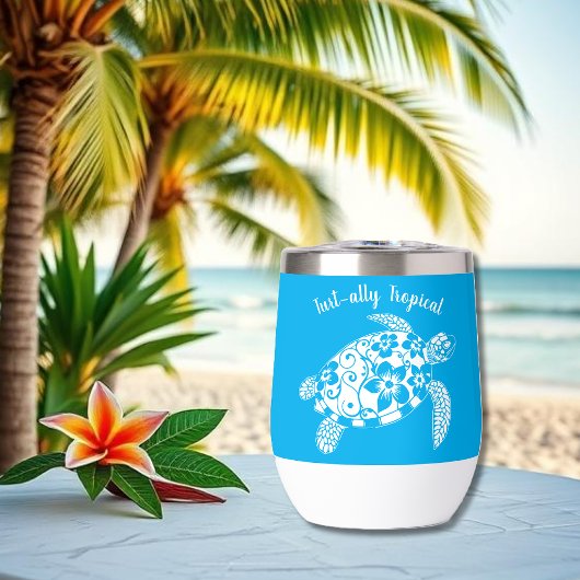 Hawaiian Turtle-Fisherman Aesthetic-Light Blue