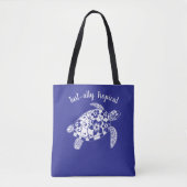 Hawaiian Turtle Fisherman Ästhetische Deep Blue Tasche (Vorderseite)