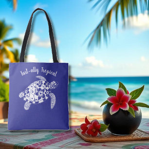 Hawaiian Turtle Fisherman Ästhetische Deep Blue Tasche