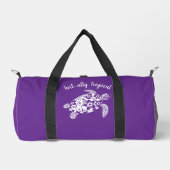 Hawaiian Turtle Fisherman Core Lila Duffle Bag (Vorderseite)