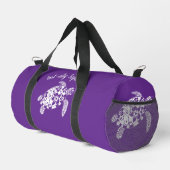 Hawaiian Turtle Fisherman Core Lila Duffle Bag (Rechte Ecke)