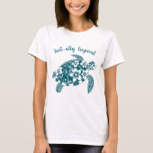 Hawaiian Turtle Turt ally Tropical Aquamarin T-Shirt (Vorderseite)