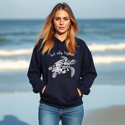 Hawaiian Turtle Turt ally Tropical Hoodie