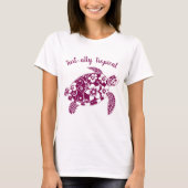 Hawaiian Turtle Turt ally Tropical Wine Color T-Shirt (Vorderseite)