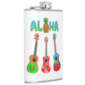 Hawaiian Ukulele Aloha Hawaii Flachmann (Rechts)