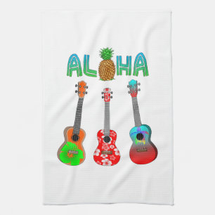 Hawaiian Ukulele Aloha Hawaii Küchentuch