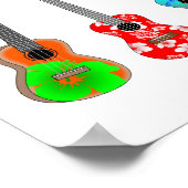 Hawaiian Ukulele Aloha Hawaii Poster (Ecke)