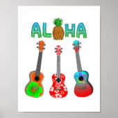 Hawaiian Ukulele Aloha Hawaii Poster (Vorne)