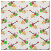 Hawaiian Ukulele Hibiskus Blume Stoff (Muster)