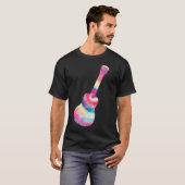 Hawaiian Ukulele Uke Gefärbte Krawatte Ukulele Wat T-Shirt (Vorne ganz)