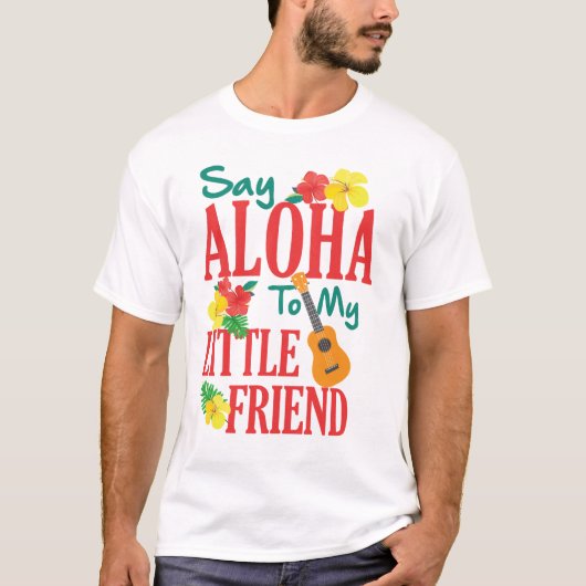 Hawaiian Ukulele Uke sagt Aloha zu meinem kleinen  T-Shirt (Vorderseite)