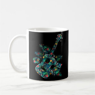 Hawaiian Ukulele Uke Tropische Blume Floral Kaffeetasse