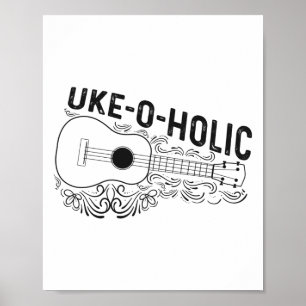 Hawaiian Ukulele Uke Uke-o-Alkoholische Poster