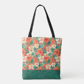 Hawaiian vibe colorful tropical flowers pattern tasche (Rückseite)
