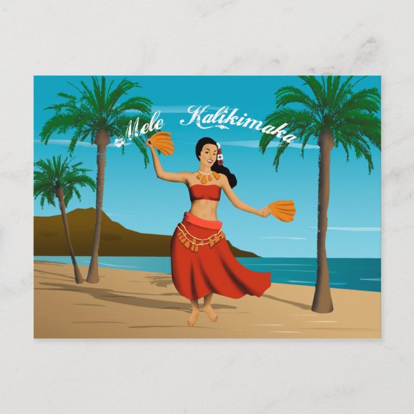 Hawaii Mädchen Postkarten | Zazzle.de