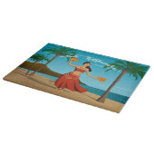 Hawaiian Vintag Mele Kalikimaka Postcard Schneidebrett (Ecke)