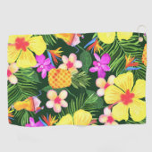 Hawaiian Watercolor Golf Towel Golfhandtuch (Horizontal)