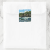 Hawaiian Waters Quadratischer Aufkleber (Tasche)