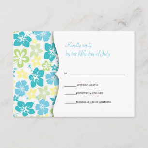 Hawaiian Wedding RSVP Antwortkarte Karte