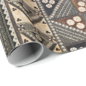 Hawaiian Wedding Tapa Cloth Geschenkpapier (Rolleneckpunkt)