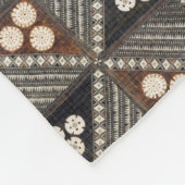 Hawaiian Wedding Tapa Pattern Fleecedecke (Ecke)