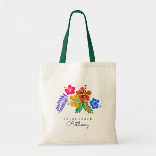 Hawaiian Wedding Theme Hibiskus Bridesmaid Tragetasche