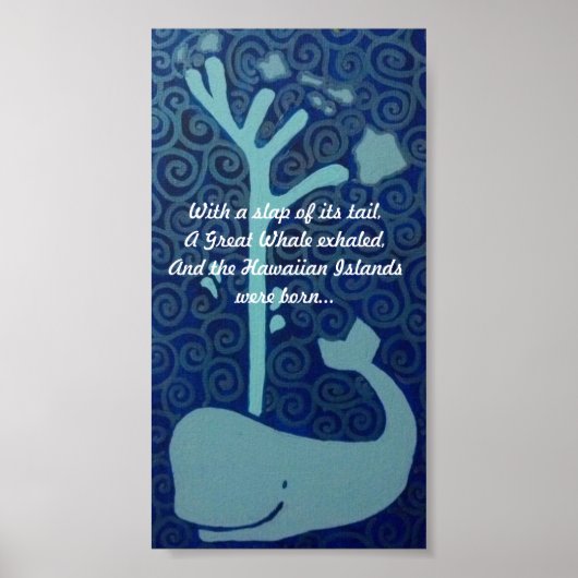 Hawaiian Whale Poster (Vorne)
