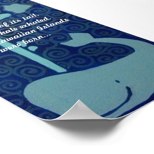 Hawaiian Whale Poster (Ecke)