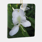 Hawaiian White Ginger Blume Keramikornament (Rechts)