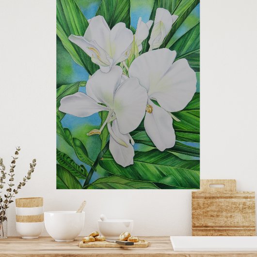 Hawaiian White Ginger Poster (Küche)