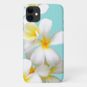 Hawaiian white plumeria flower blue Case-Mate iPhone hülle (Rückseite)