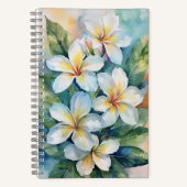 Hawaiian White Plumeria Notebook Notizblock (Vorderseite)