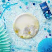 Hawaiian White Plumeria Pappteller (Party)