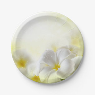 Hawaiian White Plumeria Pappteller
