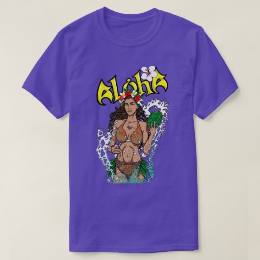 Hawaiian Woman TShirt (Design vorne)