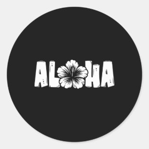 Hawaiian Women Girls Men Family Vacation Hawaii Tr Runder Aufkleber