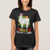 Hawaiian Xmas Llama Lights Mele Kalikimaka Llama C T-Shirt (Vorderseite)