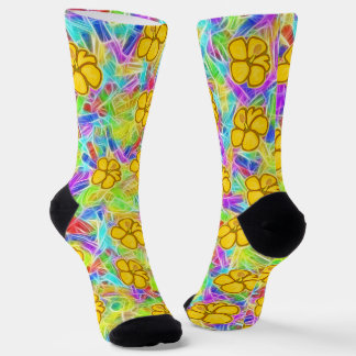 Hawaiian Yellow Flowers Socken