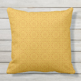 Hawaiian Yellow Pattern Throw Kissen Für Draußen