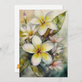Hawaiian Yellow Plumeria Feiertagskarte (Vorne/Hinten)