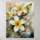 Hawaiian Yellow Plumeria Poster (Vorne)