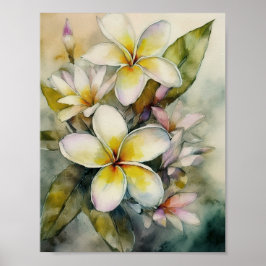 Hawaiian Yellow Plumeria Poster