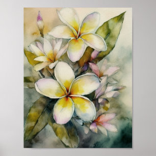 Hawaiian Yellow Plumeria Poster