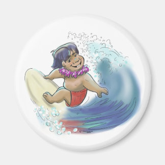 Hawaiianer Surfer Magnet