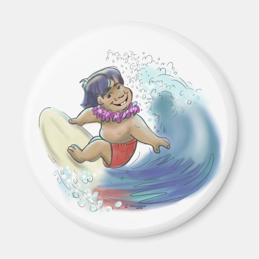 Hawaiianer Surfer Magnet (Vorne)