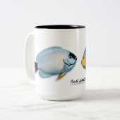 Hawaiianer verdeckter Angelfish, Genicanthus Zweifarbige Tasse (Vorderseite Links)