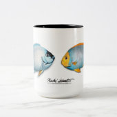 Hawaiianer verdeckter Angelfish, Genicanthus Zweifarbige Tasse (Mittel)