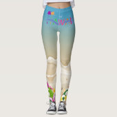 Hawaiianer-Wellen Leggings (Vorderseite)
