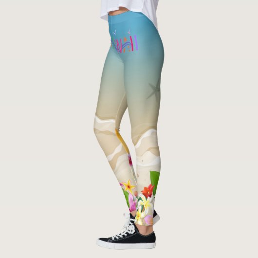Hawaiianer-Wellen Leggings (Links)