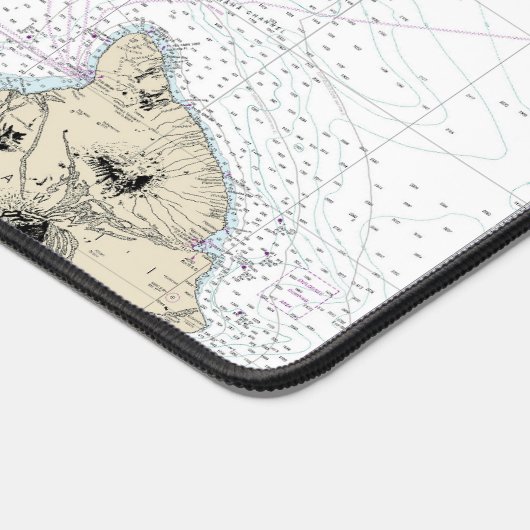 Hawaiianinseln — nautische Übersicht 1904 Schreibtischunterlage (Ecke)